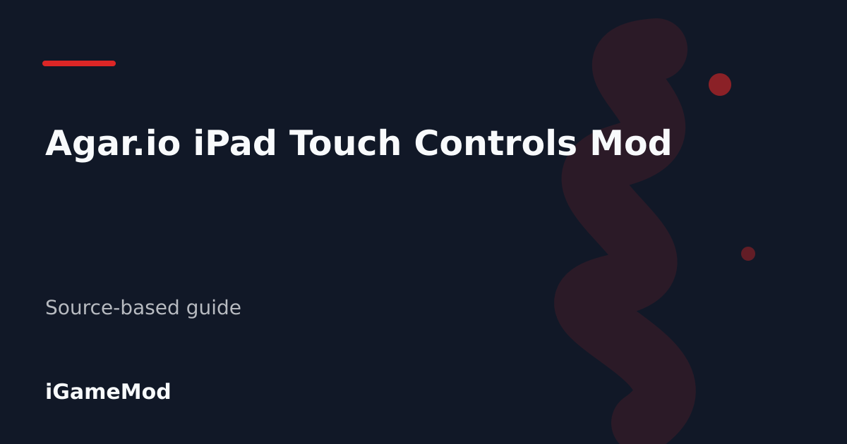 Editorial cover for Agar.io iPad Touch Controls Mod