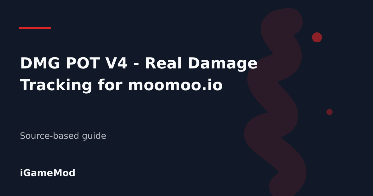Editorial cover for DMG POT V4 - Real Damage Tracking for moomoo.io