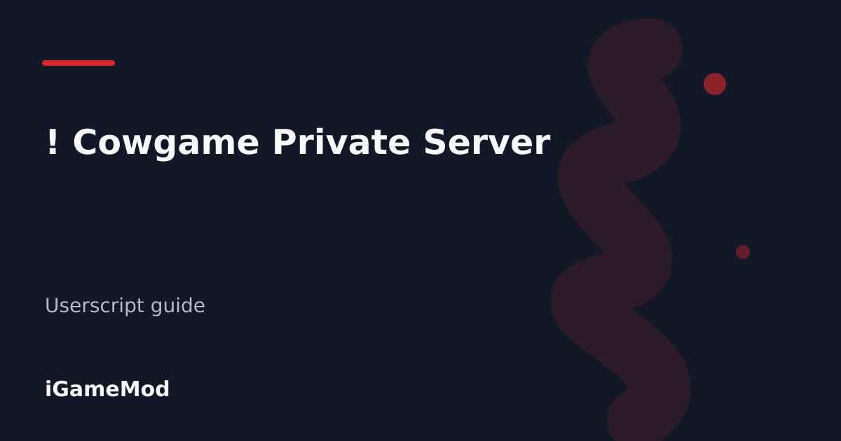 Editorial cover for ! Cowgame Private Server