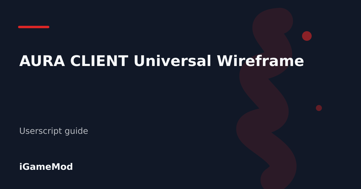 Editorial cover for AURA CLIENT Universal Wireframe