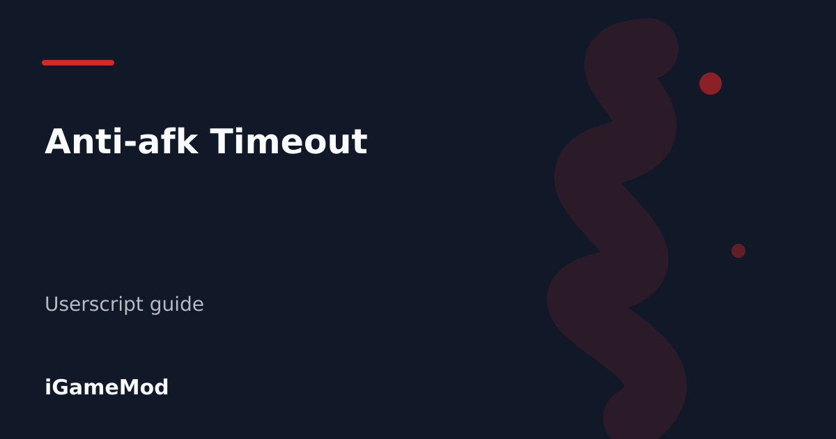 Editorial cover for Anti-afk Timeout