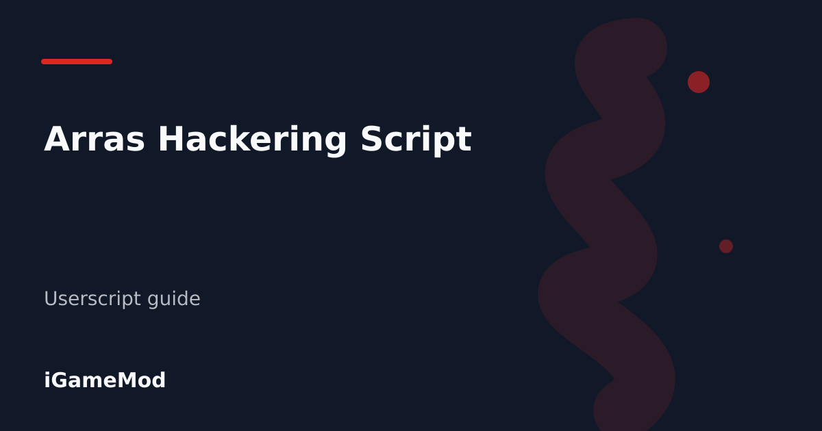 Editorial cover for Arras Hackering Script