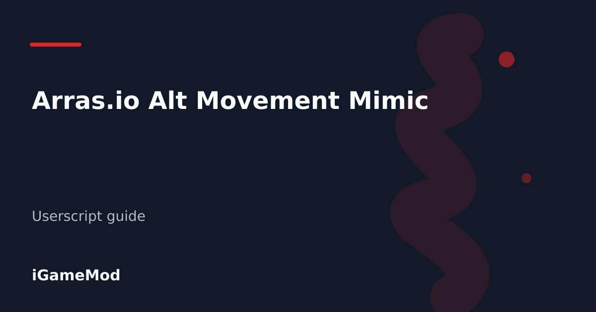 Editorial cover for Arras.io Alt Movement Mimic
