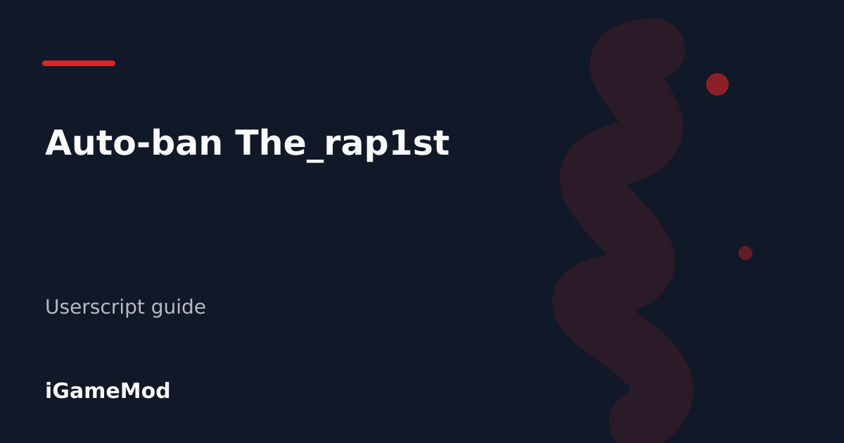 Editorial cover for Auto-ban The_rap1st