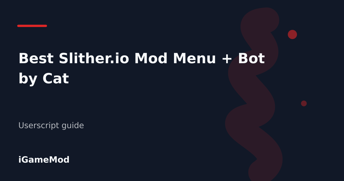 Editorial cover for Best Slither.io Mod Menu + Bot by Cat