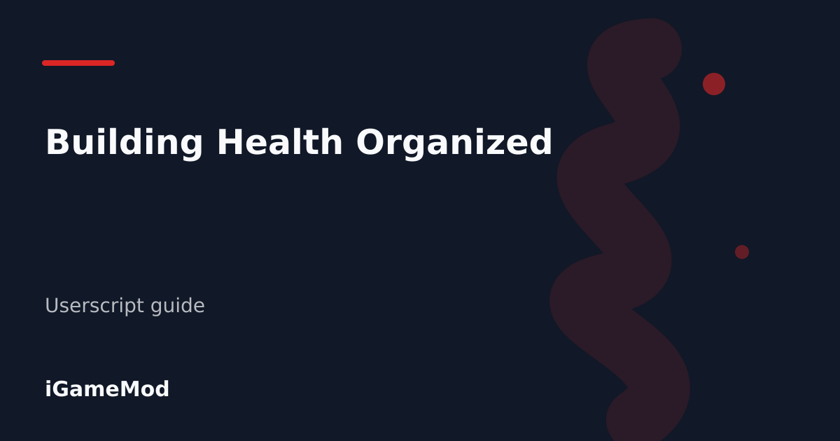 Editorial cover for Building Health Organized