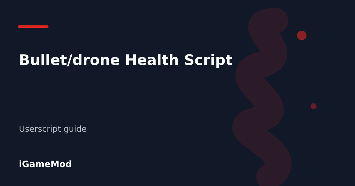 Editorial cover for Bullet/drone Health Script