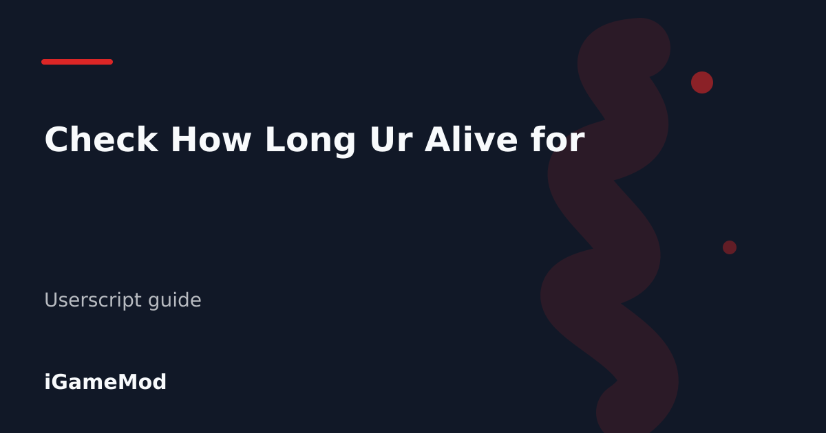 Editorial cover for Check How Long Ur Alive for