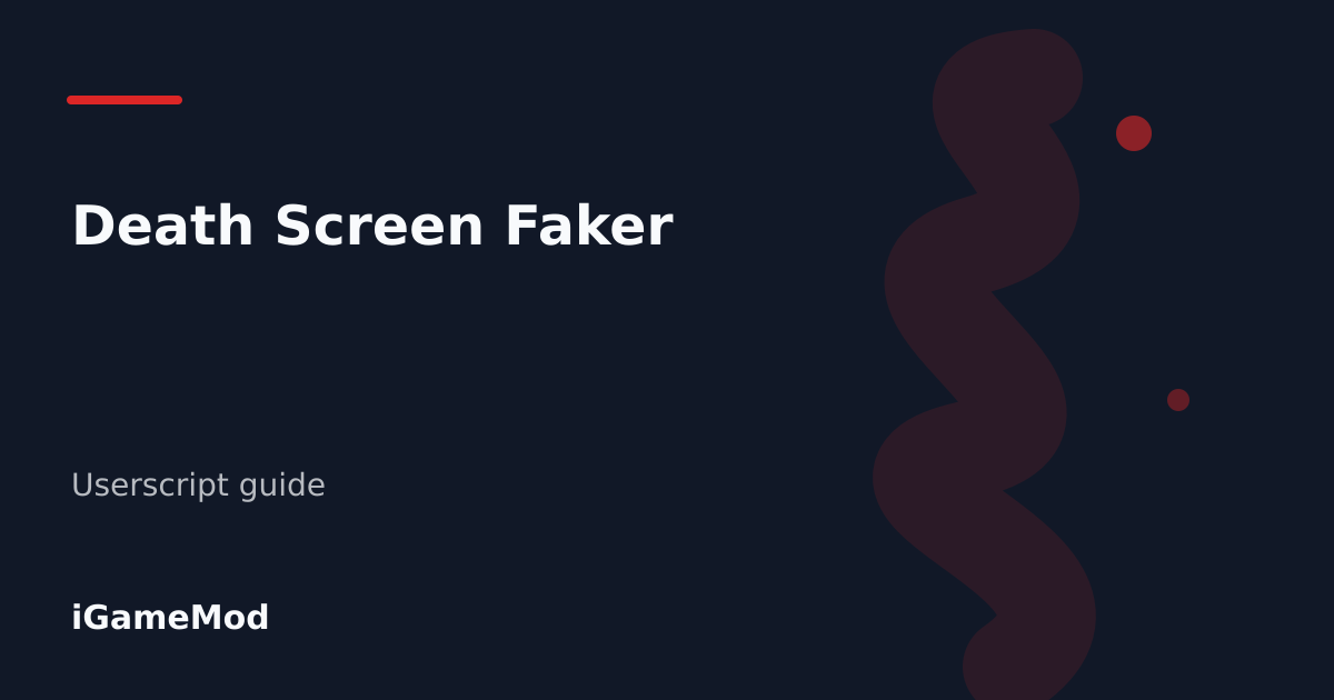 Editorial cover for Death Screen Faker