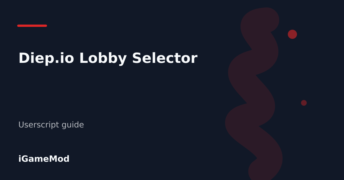 Editorial cover for Diep.io Lobby Selector