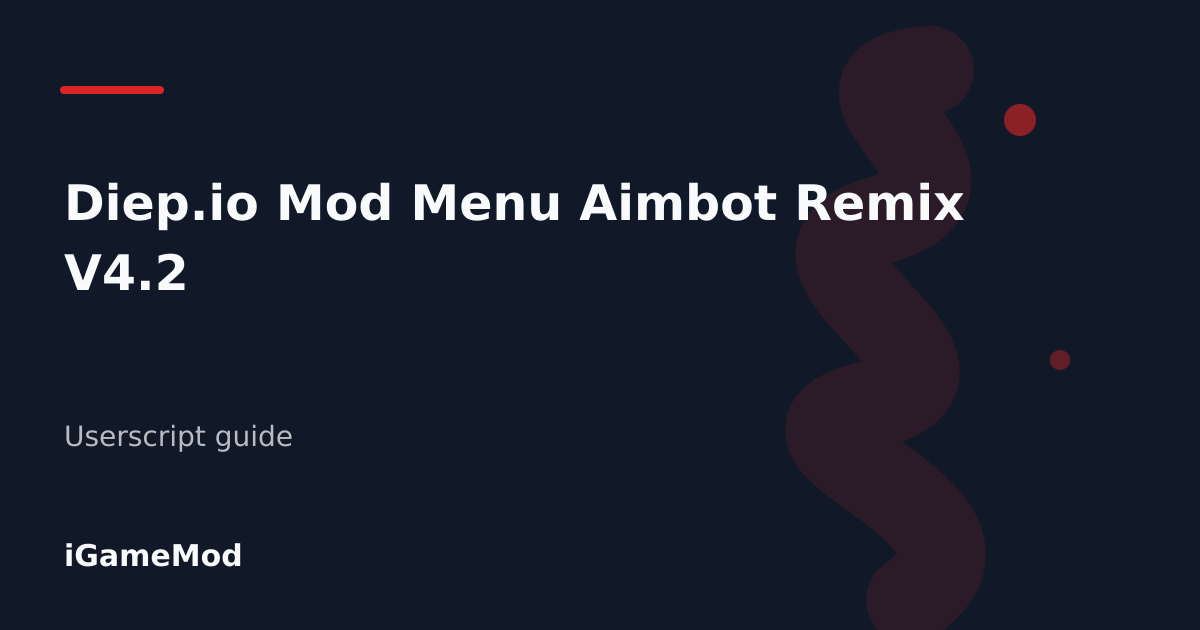 Editorial cover for Diep.io Mod Menu Aimbot Remix V4.2