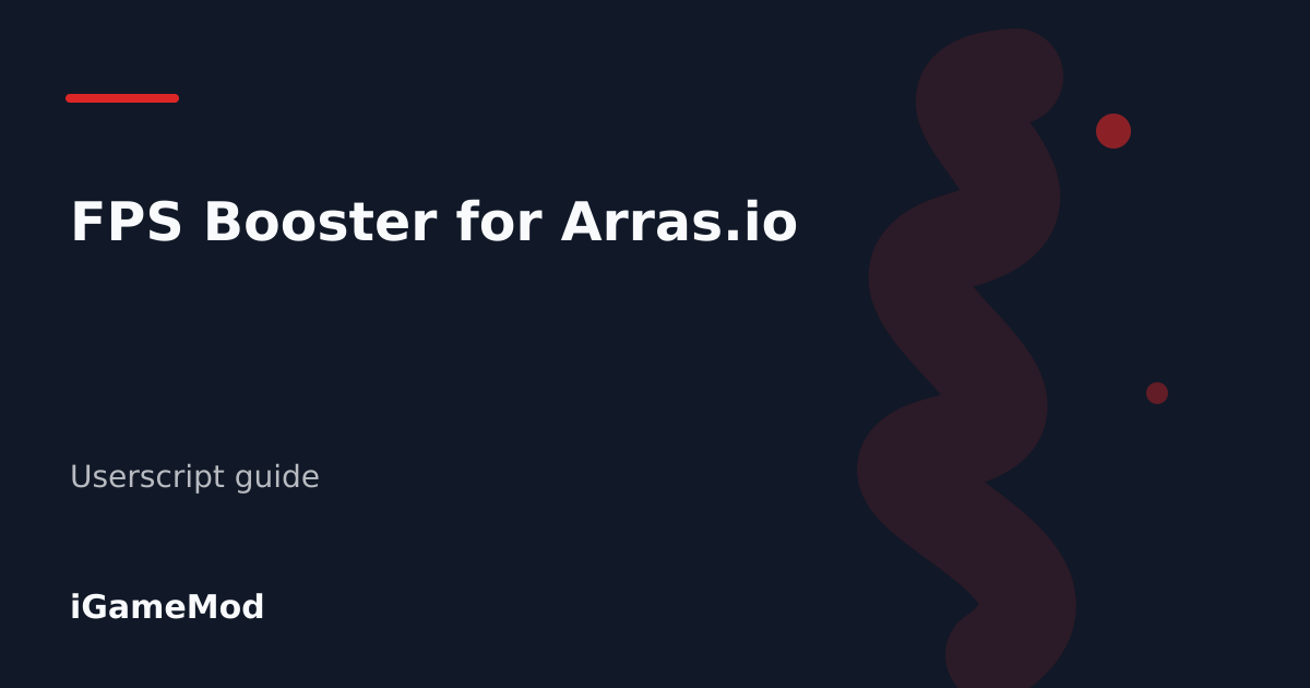 Editorial cover for FPS Booster for Arras.io