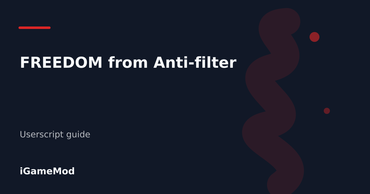 Editorial cover for FREEDOM from Anti-filter