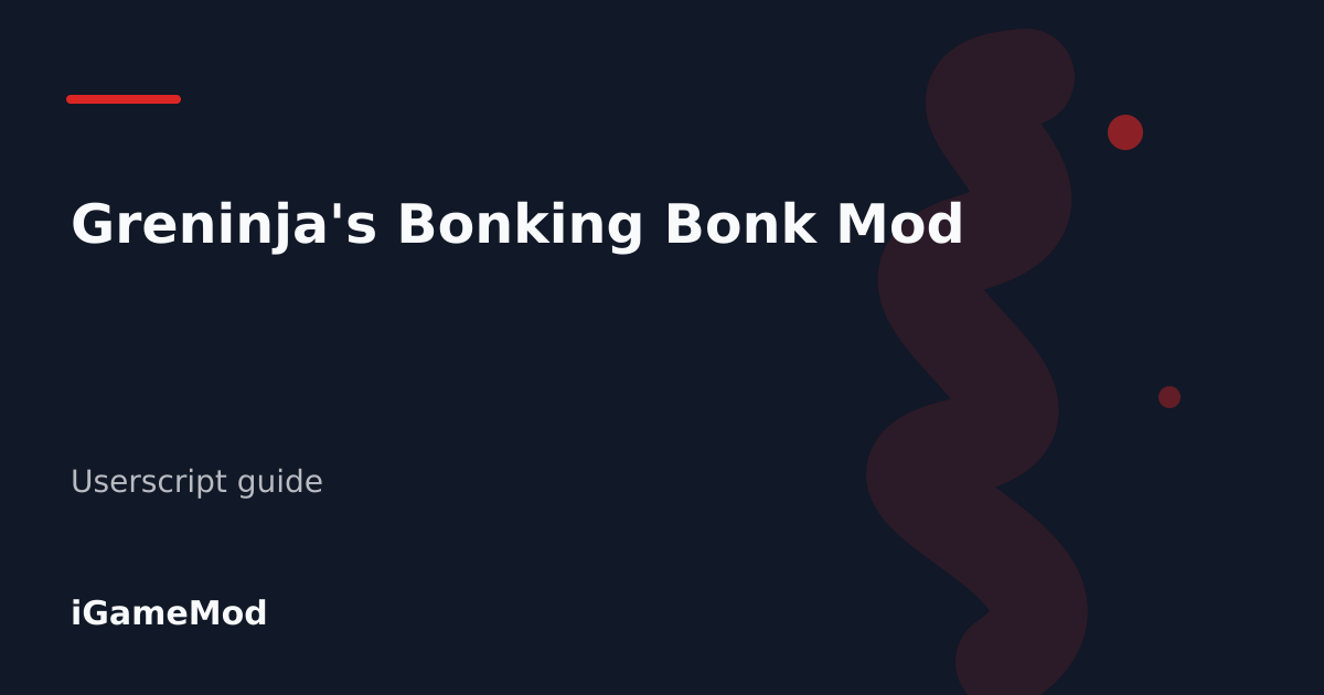 Editorial cover for Greninja's Bonking Bonk Mod