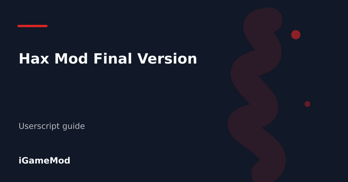 Editorial cover for Hax Mod Final Version