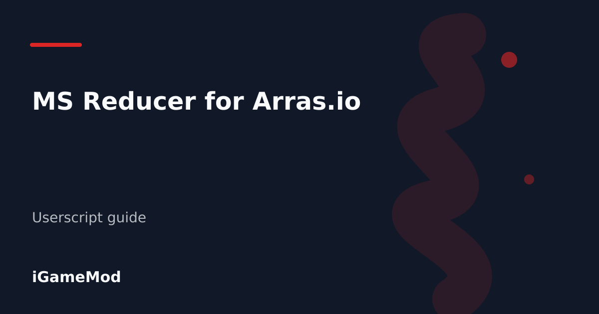Editorial cover for MS Reducer for Arras.io
