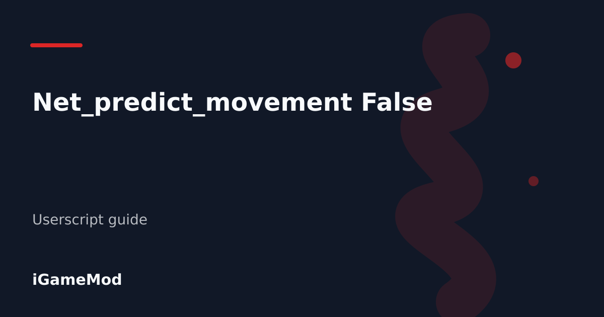 Editorial cover for Net_predict_movement False