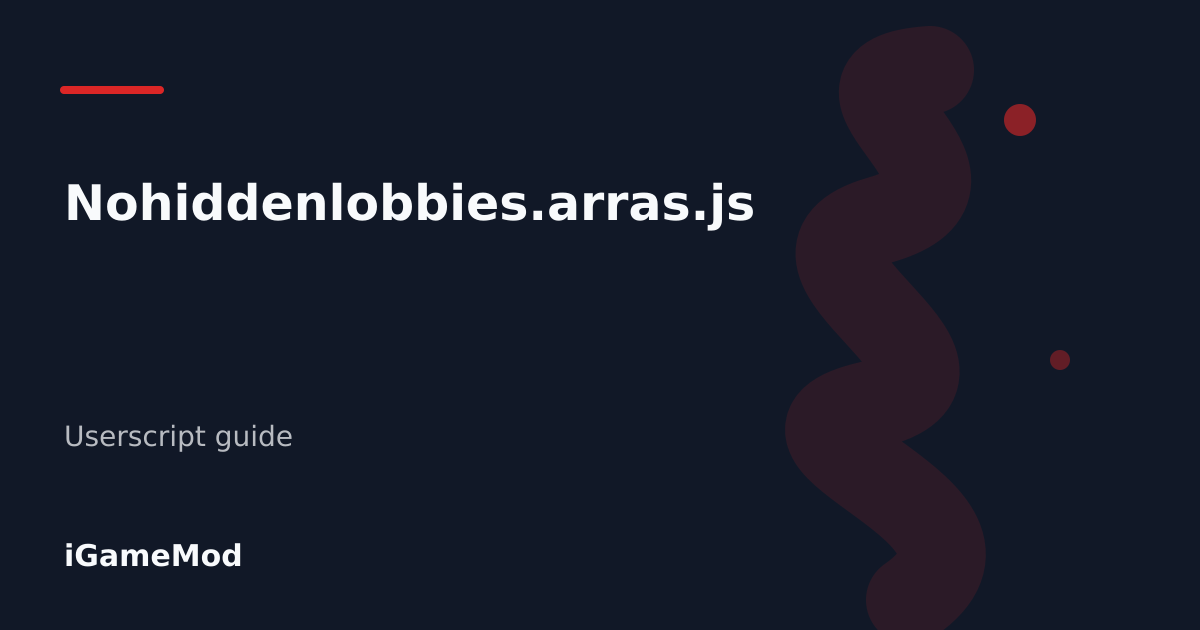 Editorial cover for Nohiddenlobbies.arras.js