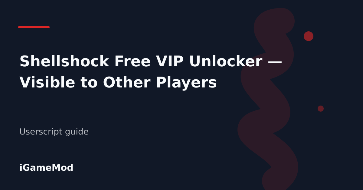 Editorial cover for Shellshock Free VIP Unlocker — Visible to Other Players