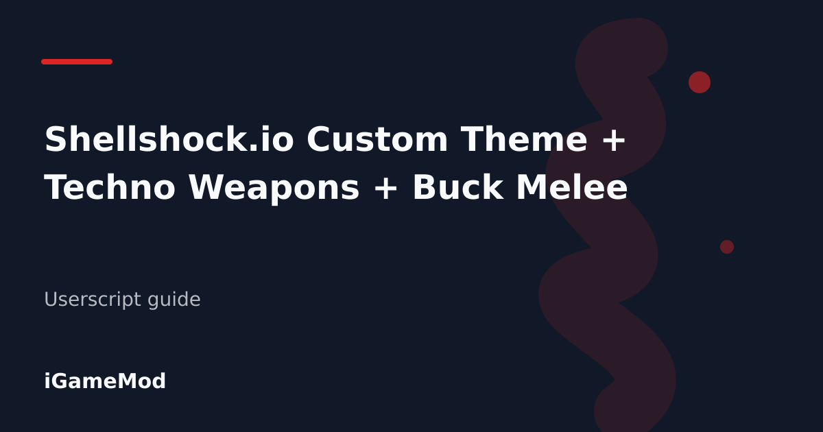 Editorial cover for Shellshock.io Custom Theme + Techno Weapons + Buck Melee