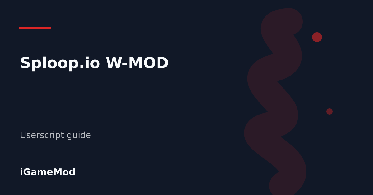 Editorial cover for Sploop.io W-MOD