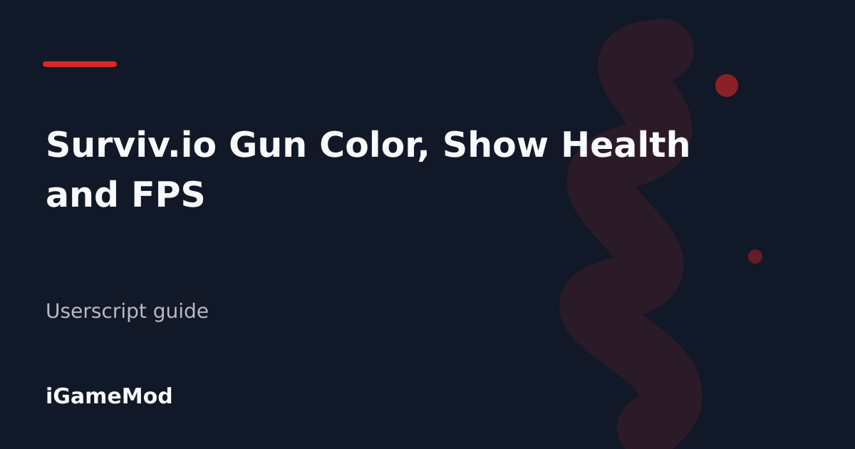 Editorial cover for Surviv.io Gun Color, Show Health and FPS