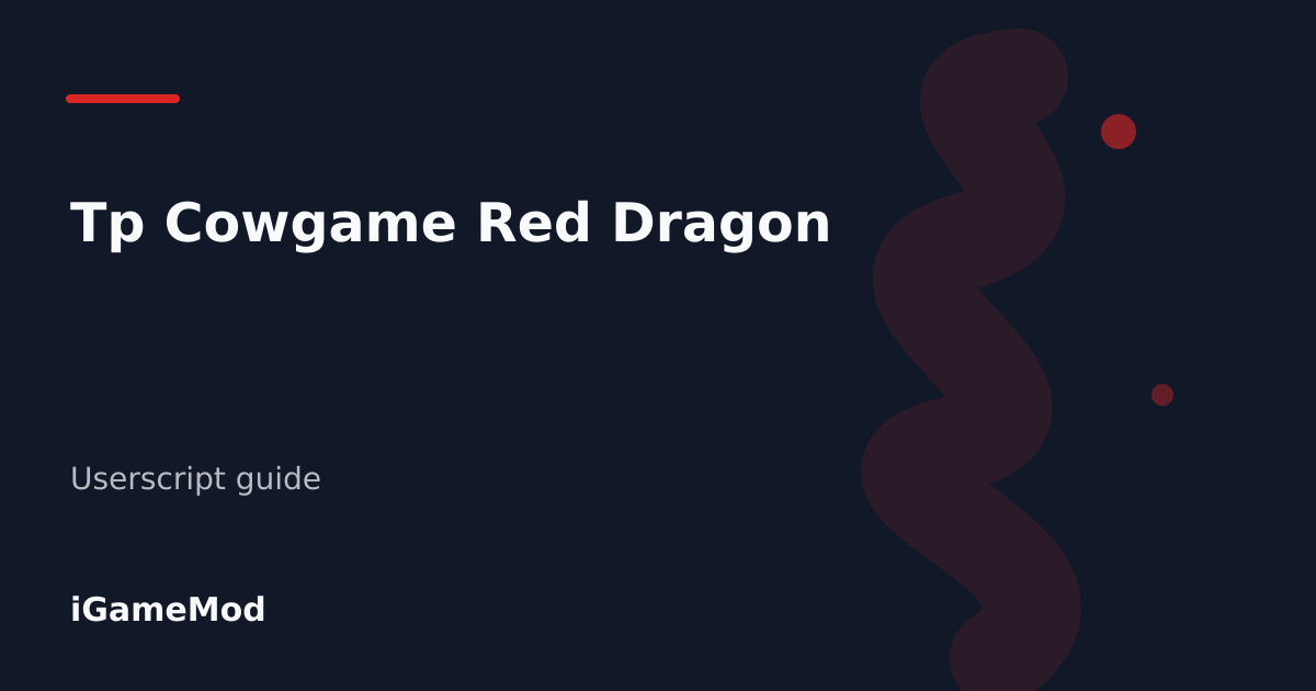 Editorial cover for Tp Cowgame Red Dragon