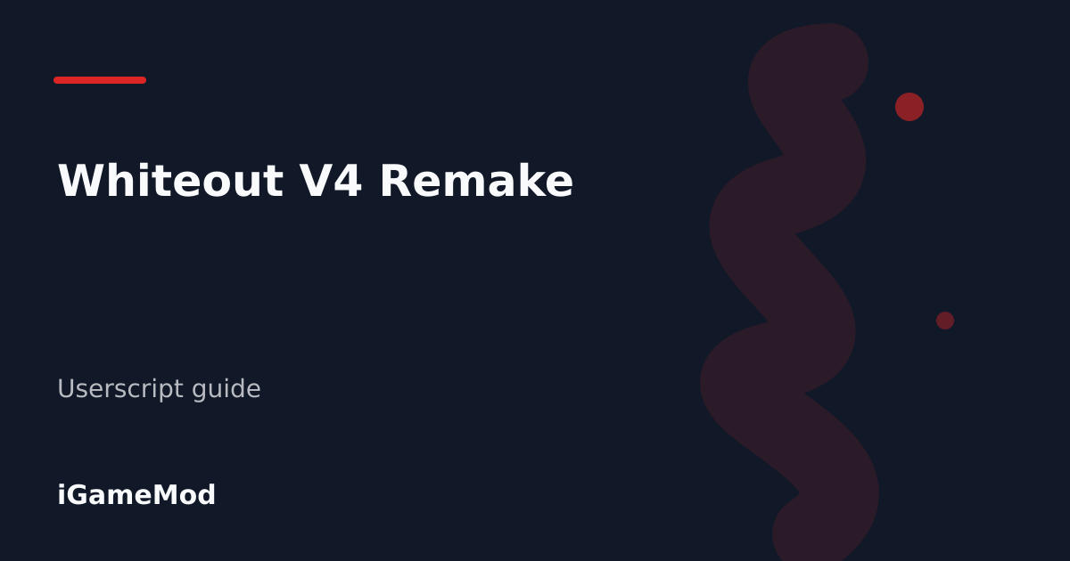 Editorial cover for Whiteout V4 Remake