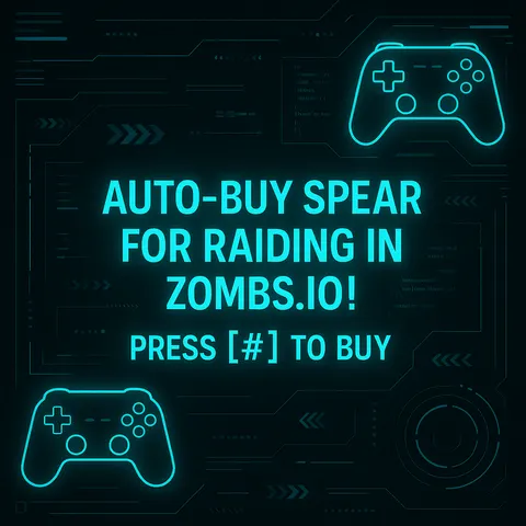 Auto-buy Spear for Raiding in Zombs.io! | Press [#] to buy