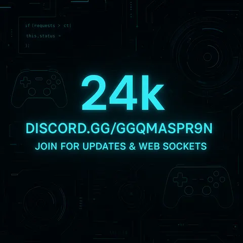 24k Discord.gg/ggqmaspr9n | Join for Updates & Web Sockets