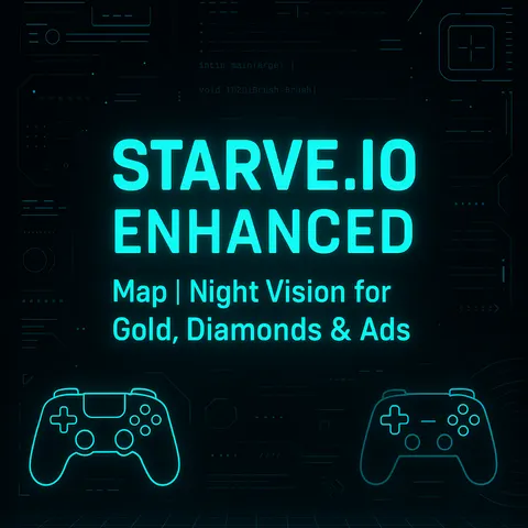 Starve.io OP Map | Night Vision for Gold, Diamonds & Ads