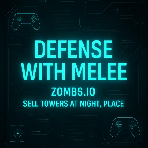 Defense With Melee - Zombs.io | Sell Towers at Night, Place